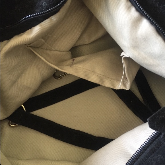 Luna Llena Black Crochet Knit Bag Purse w Ribbon - Picture 14 of 14